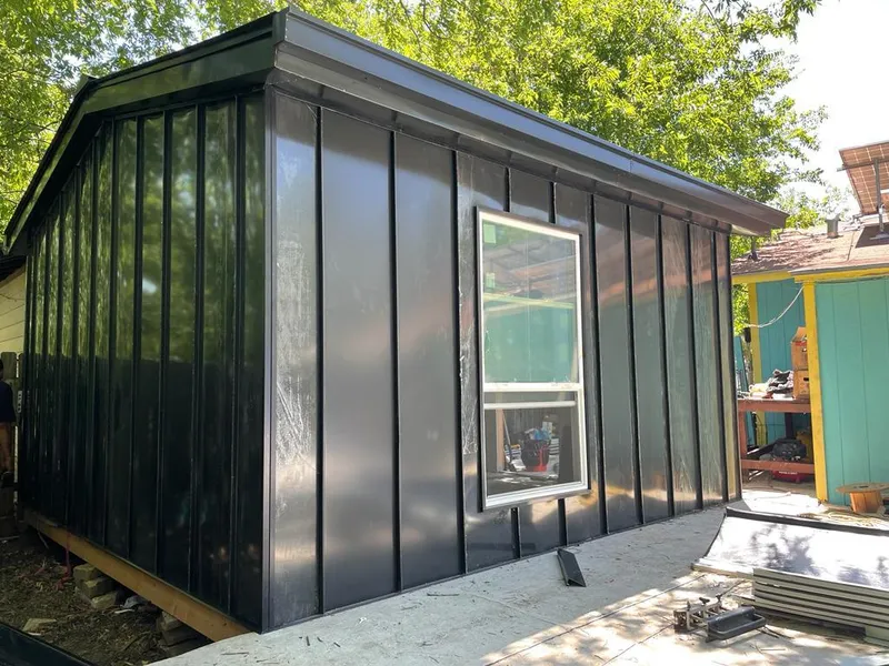 Black standing seam metal wall panels for Metal Roof Installation in Warr Acres